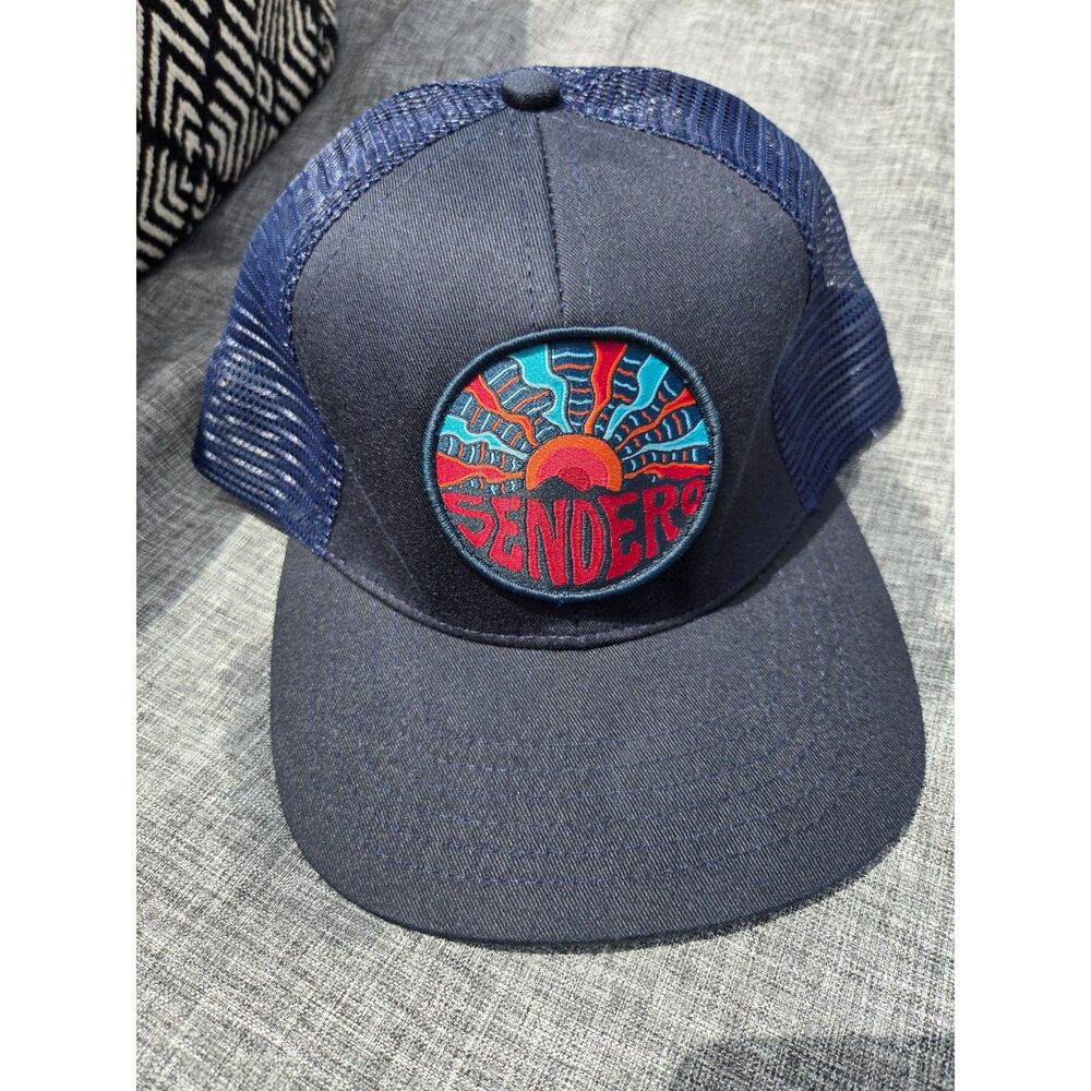 Sendero Provisions Co Navy Blue Mesh Snapback Hat Desert Sun Patch Cap OSFM